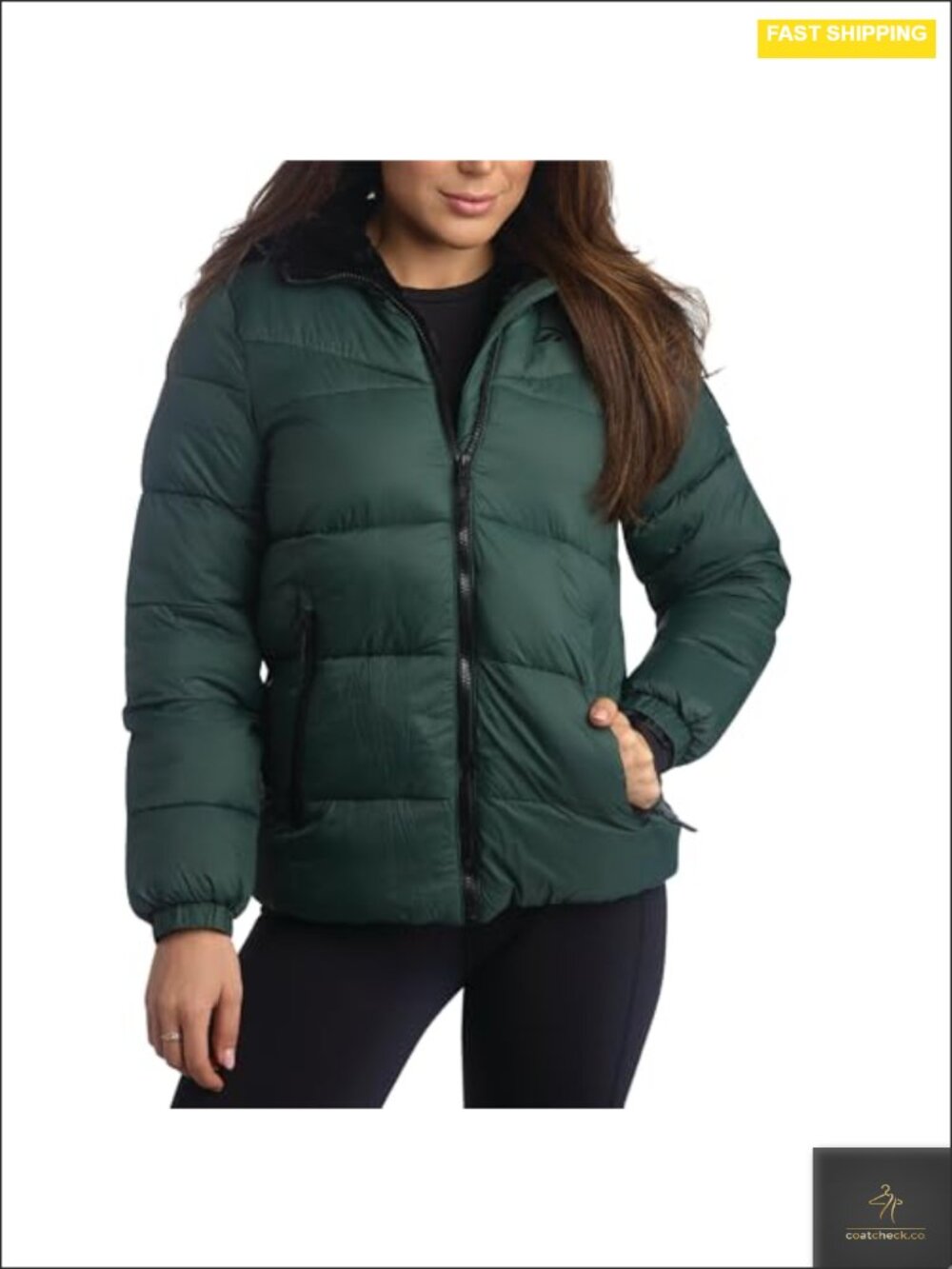 Women's Heavyweight Quilted Puffer Parka Faux Fur Lined
